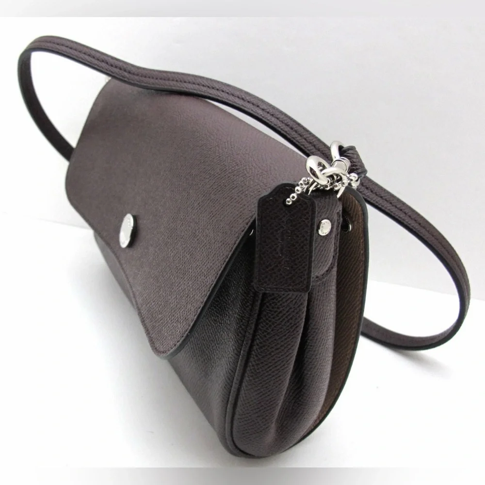 COACH NWOT Reversible 2 Tone Leather Crossbody Oxblood Light Pink Silver - Picture 8 of 12